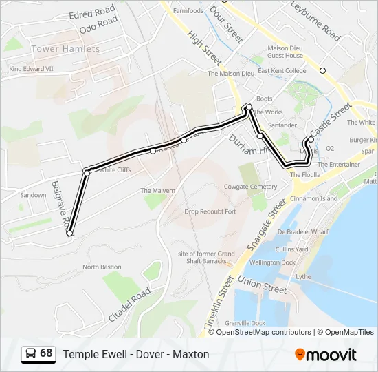 68 Bus Line Map