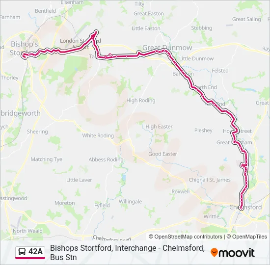 42A Bus Line Map