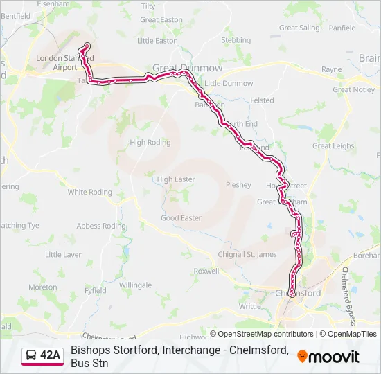 42A Bus Line Map
