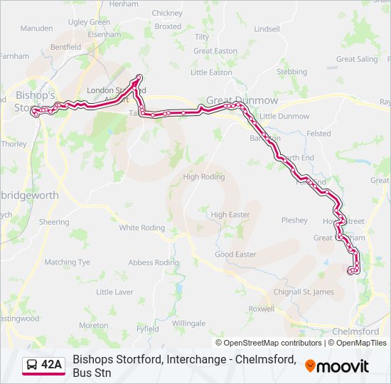 42A Bus Line Map