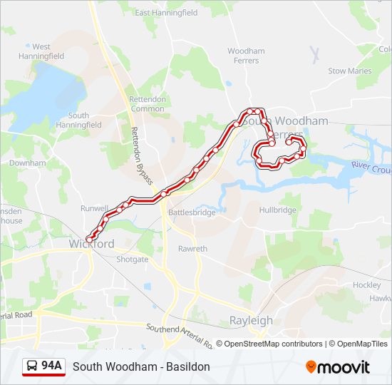 94A Bus Line Map