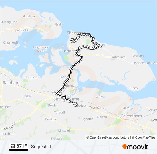 371F bus Line Map