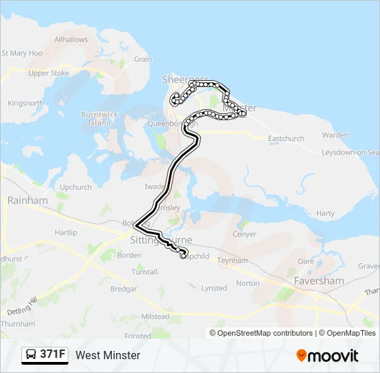 371F Bus Line Map