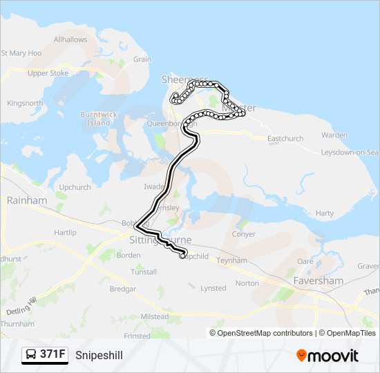 371F Bus Line Map