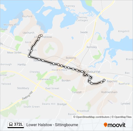 372L Bus Line Map