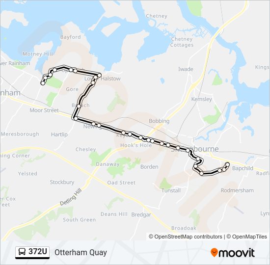 372U Bus Line Map