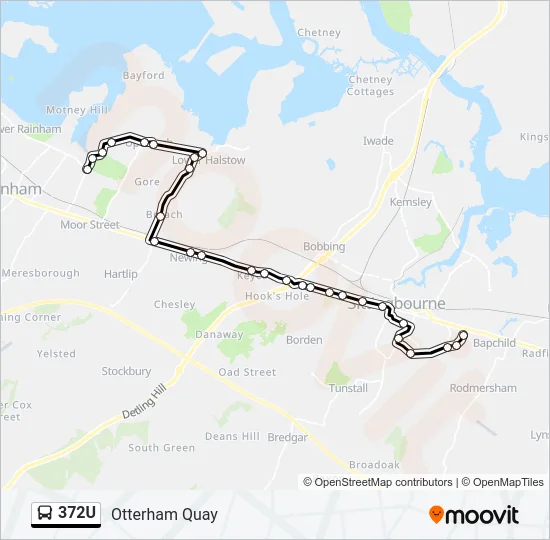 372U Bus Line Map