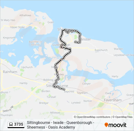 373S Bus Line Map