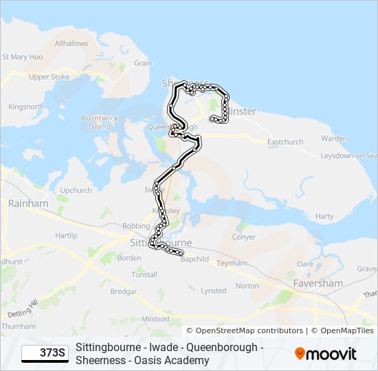 373S bus Line Map