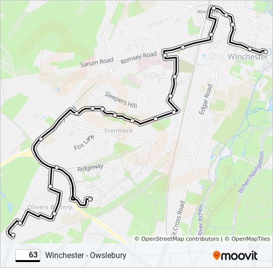 63 Route Schedules, Stops & Maps Olivers Battery (Updated)