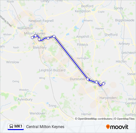 mk1 Route Schedules, Stops & Maps Central Milton Keynes (Updated) mk1 Route Schedules, Stops & Maps Central Milton Keynes (Updated)