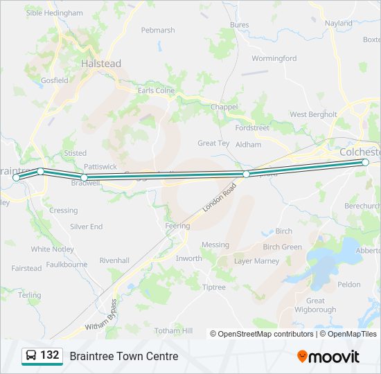 132 Bus Line Map