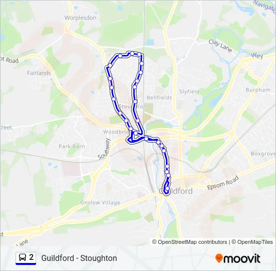 2 Bus Line Map