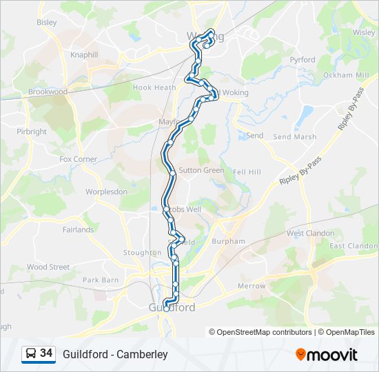 34 Route Schedules, Stops & Maps