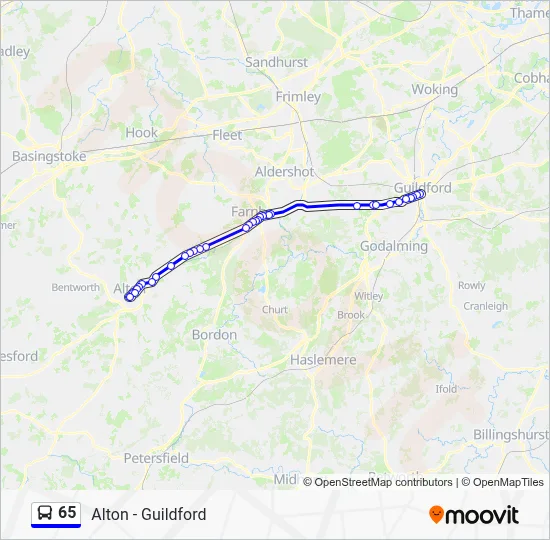 65 Route: Schedules, Stops & Maps - Guildford (Updated)