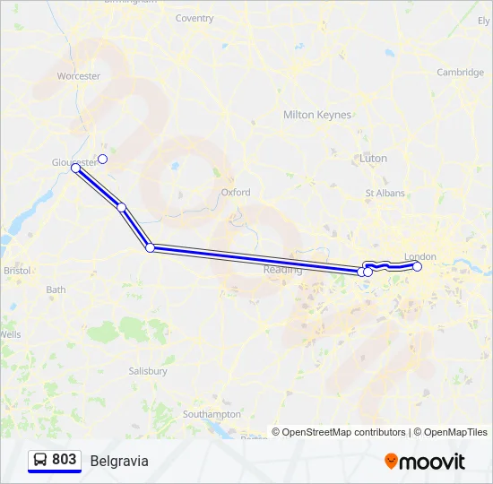 803 Bus Line Map