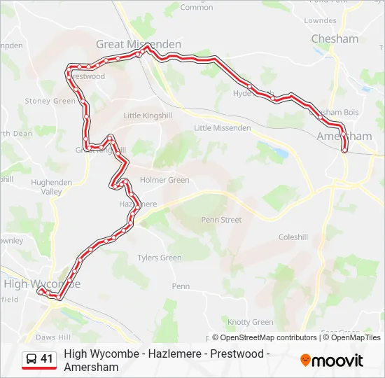 41 Route: Schedules, Stops & Maps - Amersham (Updated)