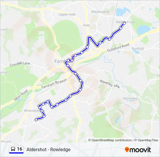 16 Bus Line Map