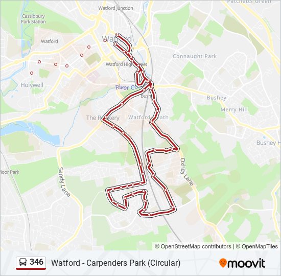 346 Route: Schedules, Stops & Maps - Watford (Updated)