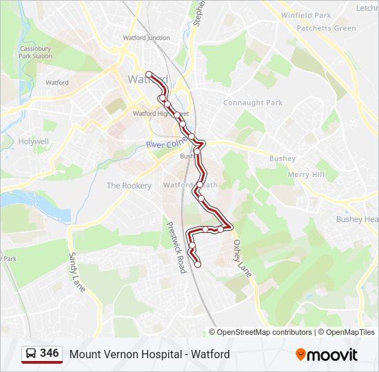 346 Bus Line Map