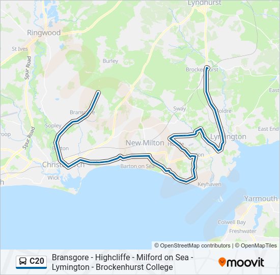 C20 Bus Line Map