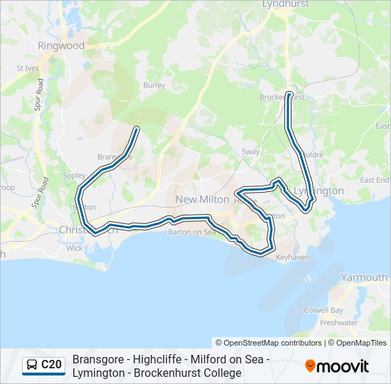 C20 Bus Line Map