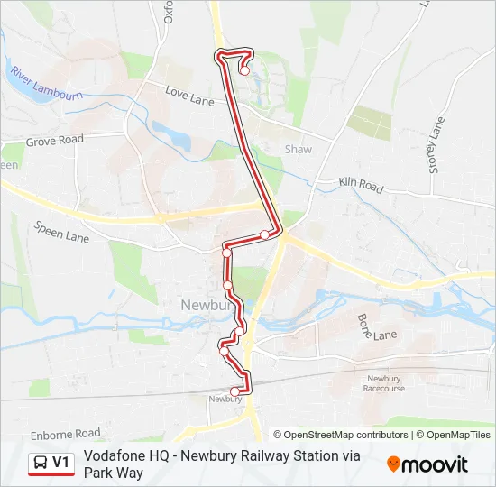 V1 Bus Line Map