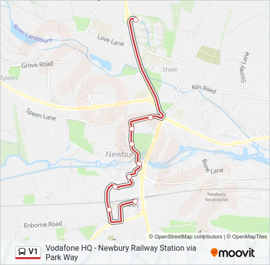 V1 Bus Line Map