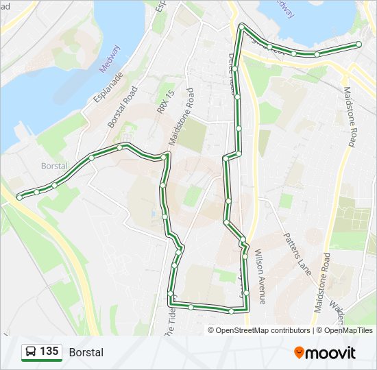 135 Bus Line Map