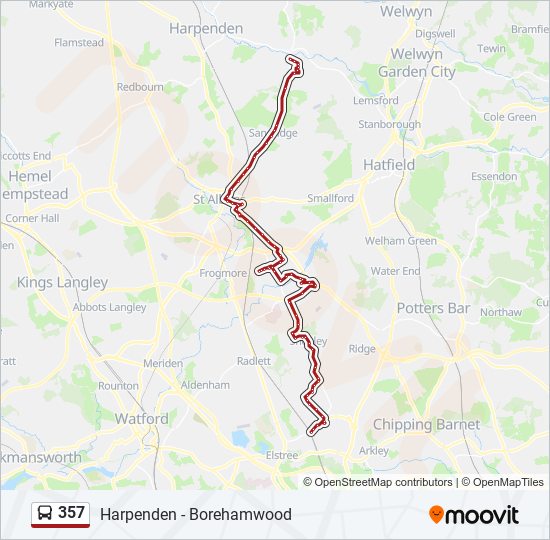 357 Route Schedules Stops Maps Wheathampstead Updated 