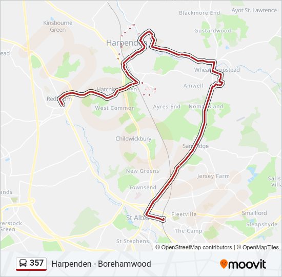 357 Bus Line Map