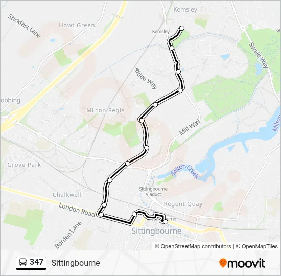 347 Route: Schedules, Stops & Maps - Sittingbourne (Updated)