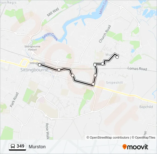 349 Bus Line Map