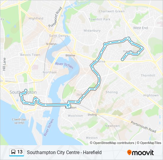 13 Route: Schedules, Stops & Maps - Harefield (Updated)