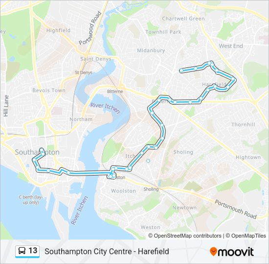 13 Bus Line Map