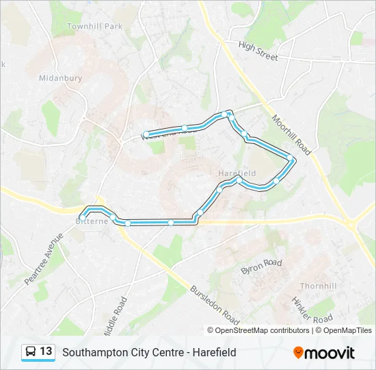 13 Bus Line Map