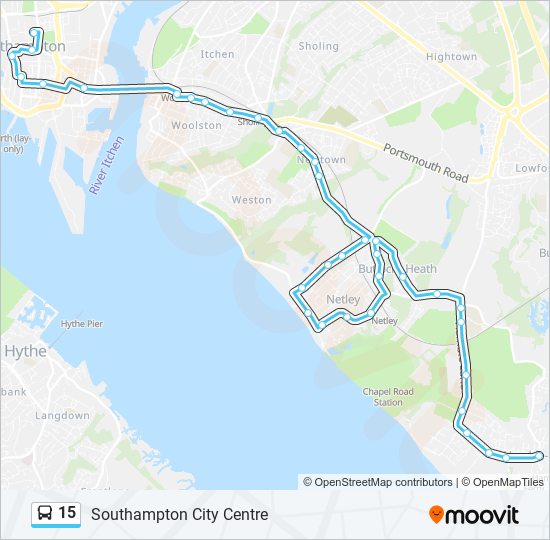 15 Route: Schedules, Stops & Maps - Southampton City Centre (Updated)