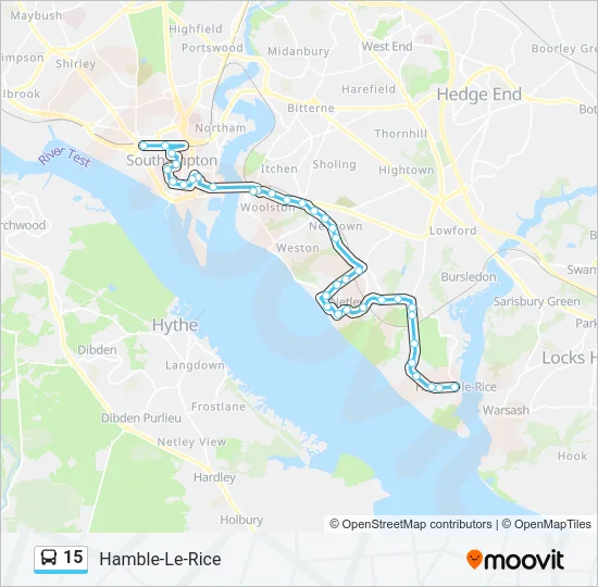 15 Bus Line Map