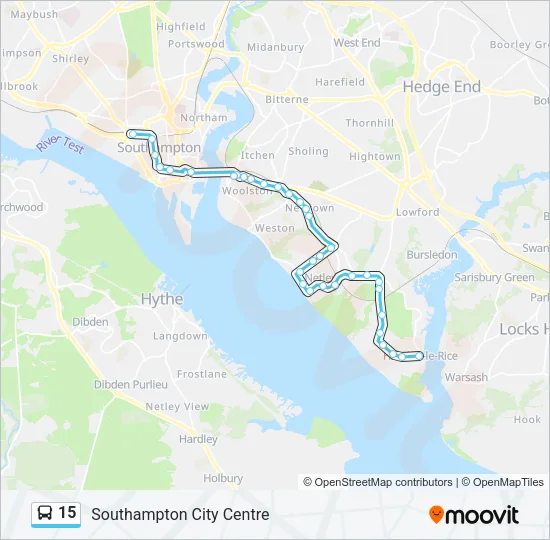 15 Bus Line Map