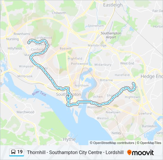 19 Bus Line Map