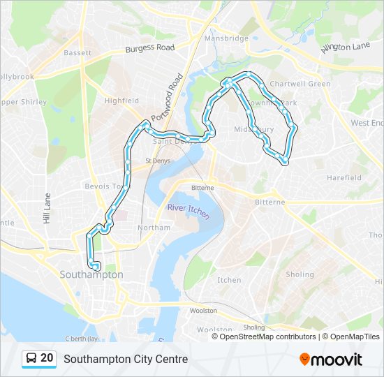 20 bus Line Map