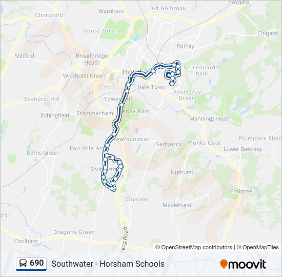 690 Bus Line Map