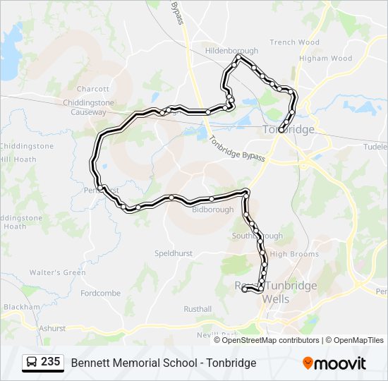 235 Bus Line Map