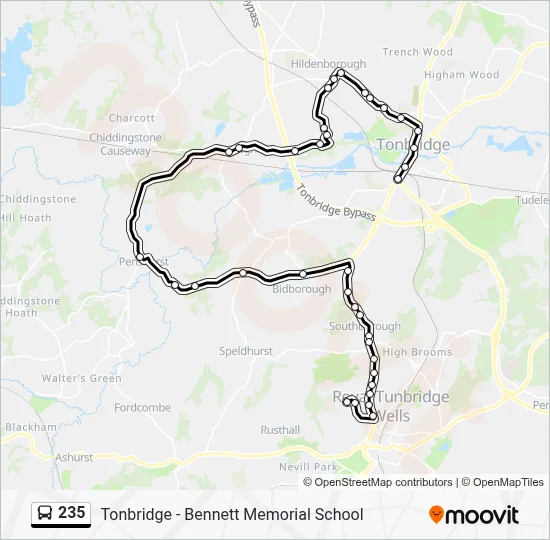 235 Route: Schedules, Stops & Maps - Tonbridge (Updated)
