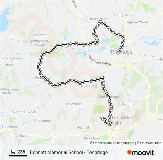 235 Bus Line Map