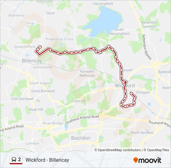 2 Bus Line Map