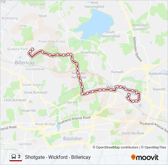 3 bus Line Map