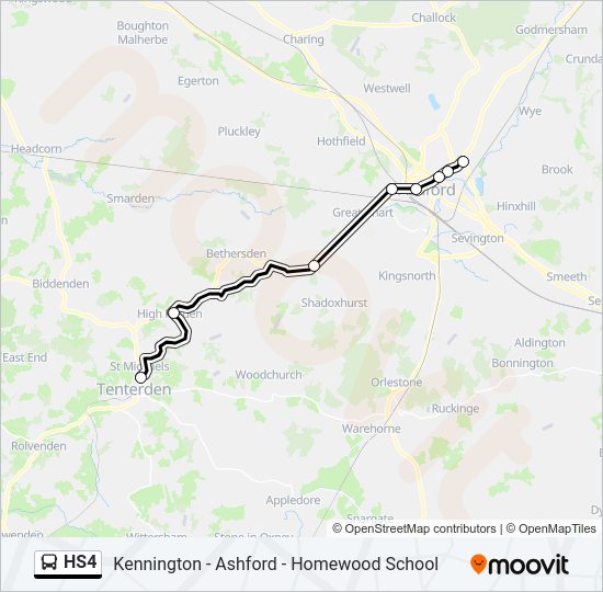 HS4 Bus Line Map