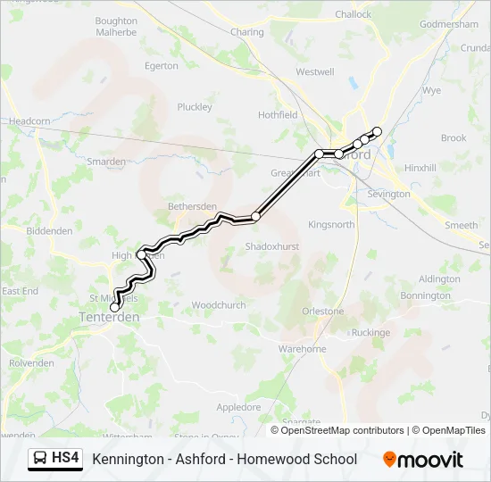 HS4 Bus Line Map