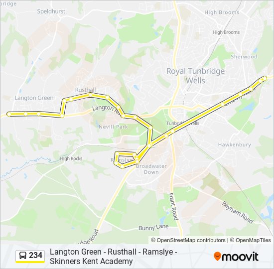 234 Route Schedules, Stops & Maps Tunbridge Wells (Updated)